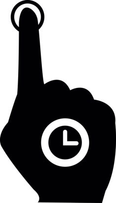 Push One Finger And Wait Line Art Svg Vector, Free Vectors File